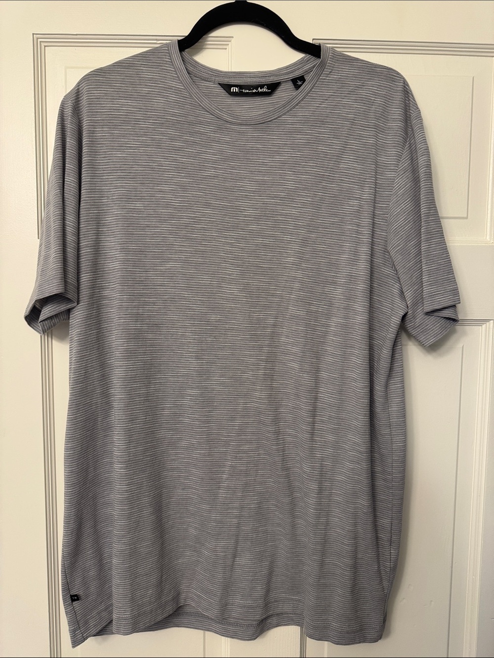 Mavi Men’s Light Gray Micro-Striped Short Sleeve Tee